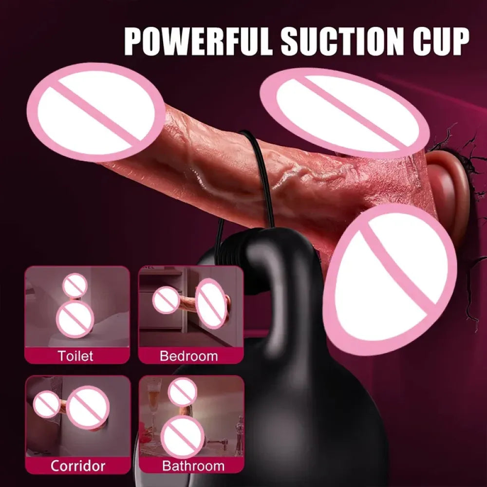 Telescopic Vibrator with Licking Stimulator and Anal Plug